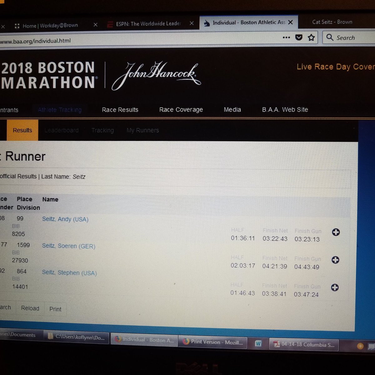CoachKTFlynn's tweet photo. Cat's .....Dad  Andy Seitz...Boston Marathon finisher. Congratulations! https://t.co/Zvw5yOVrfl