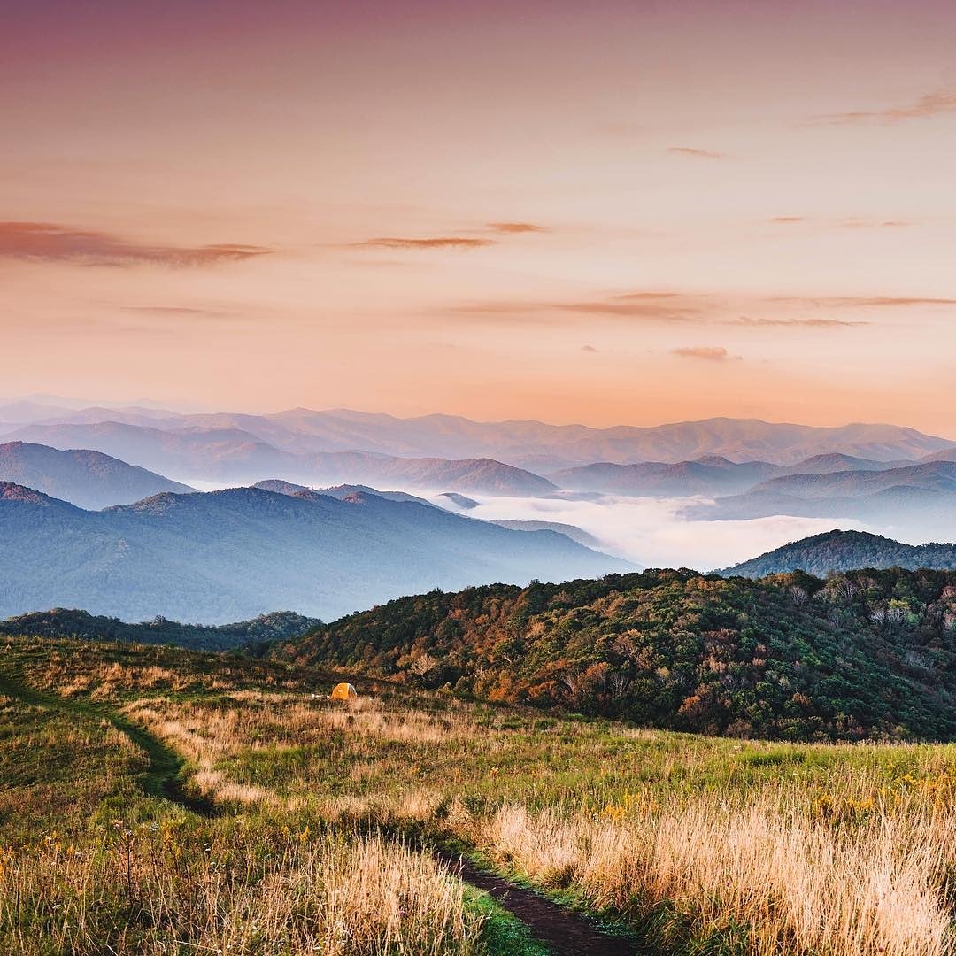 GoHiking2day's tweet photo. The Blue Ridge Mountains are calling you to go hiking today at the Max Patch. Follow @GoHikingToday on IG https://t.co/qz4igCCpQu