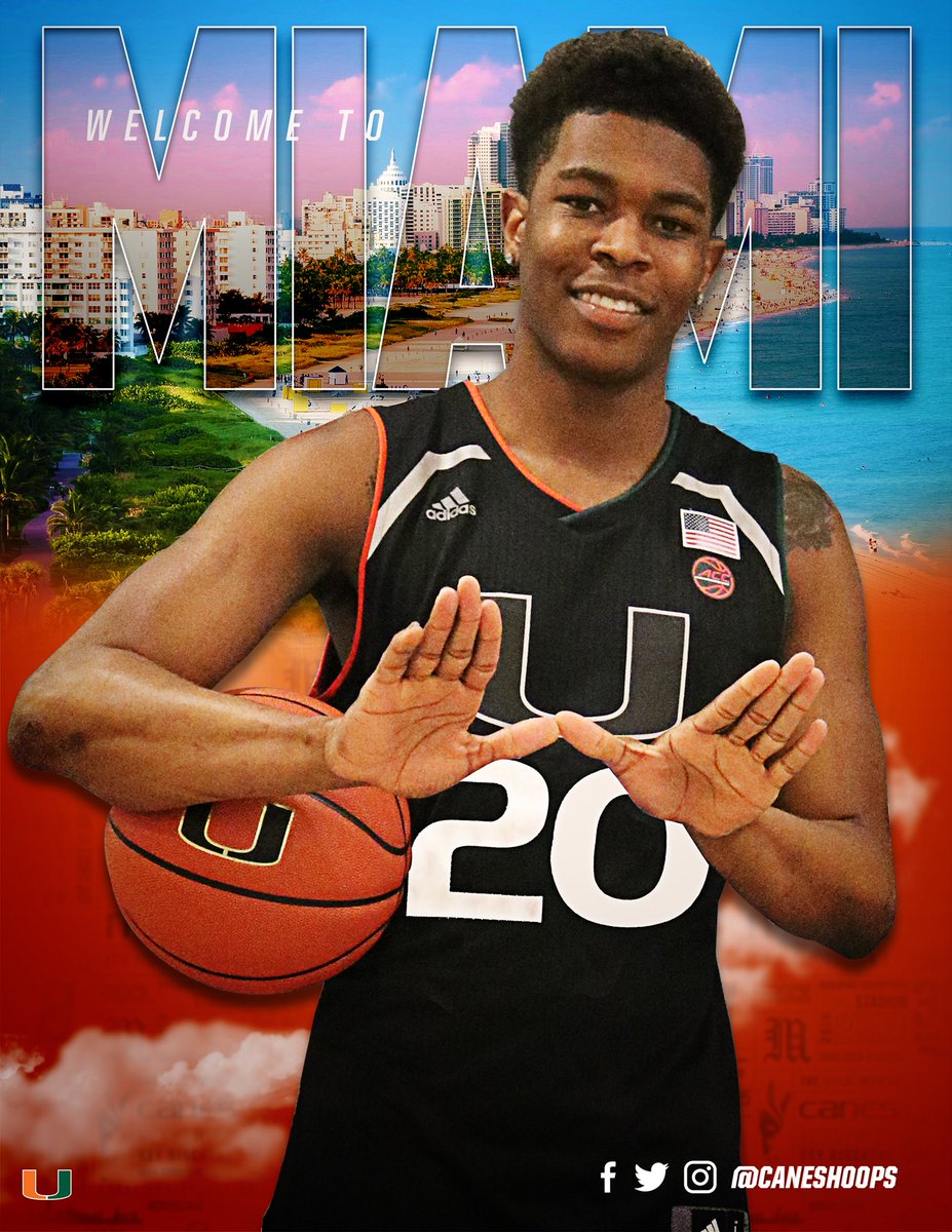 KamMcgusty's tweet photo. First off I would like to thank god for the opportunity too be able to play at another Univeristy. Also I want to thank my friends and family for the support they have given With that being said, I have decided to commit to the University of Miami! Put em up๐๐พ #TheU https://t.co/RfW7ZmBnvq