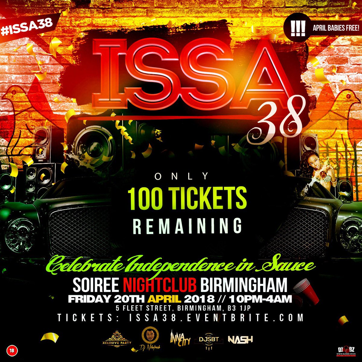 babes_wema_hips's tweet photo. Oya only 100 tickets remaining ๐ฅ๐ฅ๐ฅshow some love and get your tickets people #issa38 #InnaCityParty #IssaWeekender https://t.co/ALRLUTfk29