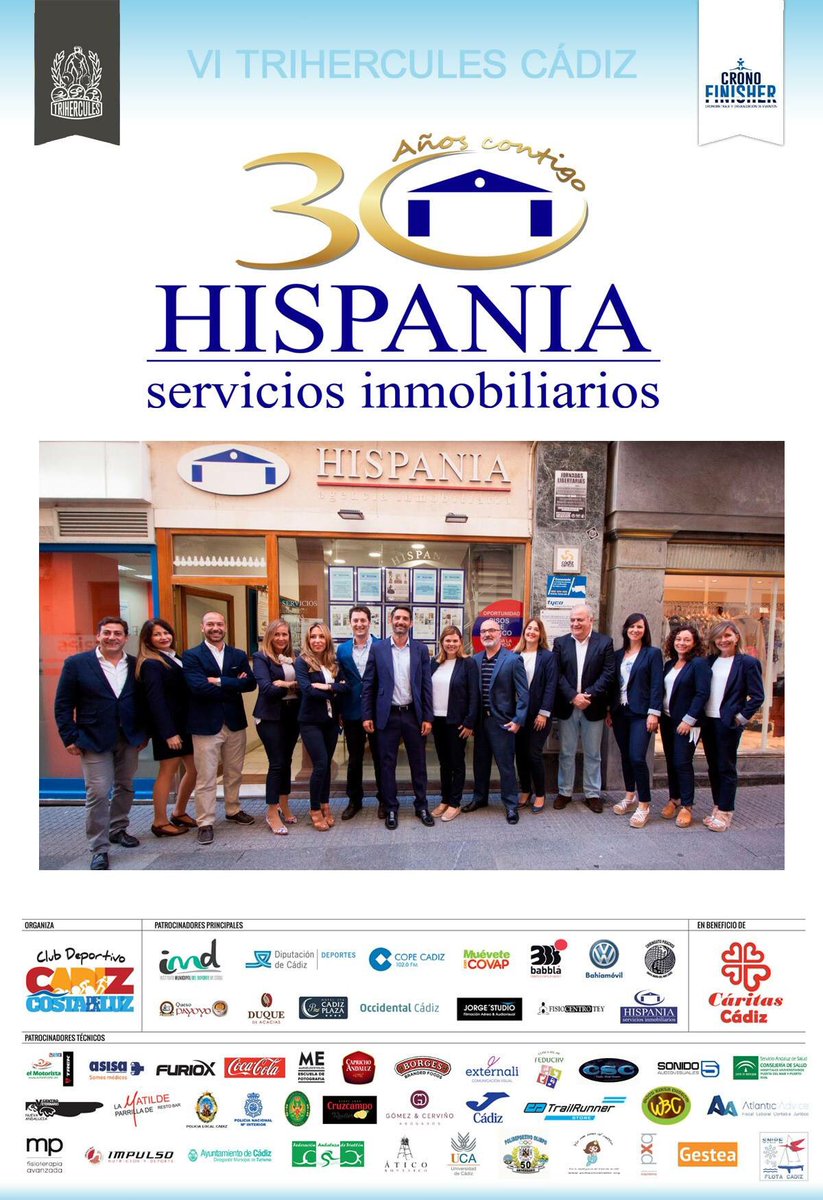 En nuestro #30aniversario tenemos el placer de #patrocinar el #VITriherculesCadiz! Que tendrá lugar este sabado en #Cádiz! Os esperamos!!