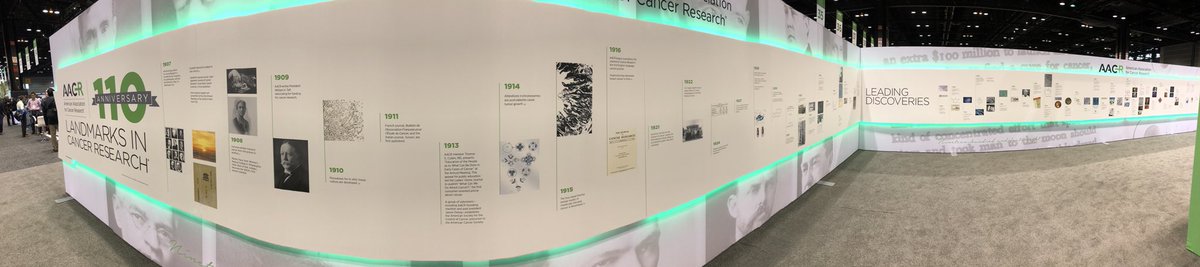 Panoramic display for #AACR18 Landmarks in Cancer Research.