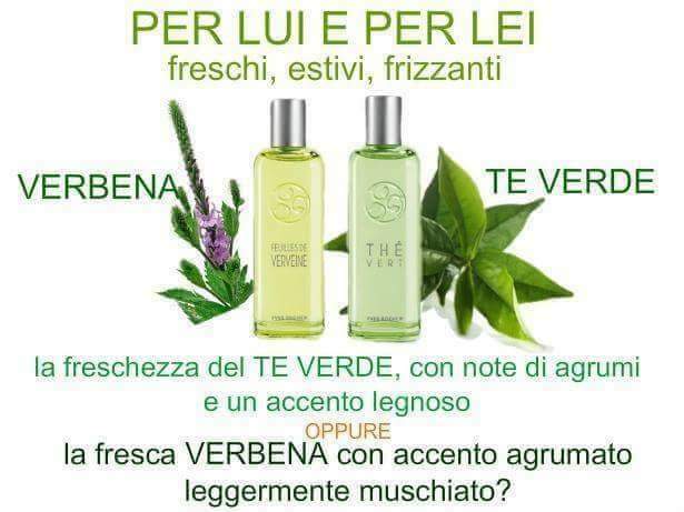 Una fragranza PER DUE 💚 
🌱 per lei e per lui
🌱  fresche, estive, frizzanti
🌱 tu quale scegli?
VERBENA o TE VERDE?
Il costo? Piccolissimo 😍  euro 17,95 😍 100ml 😍