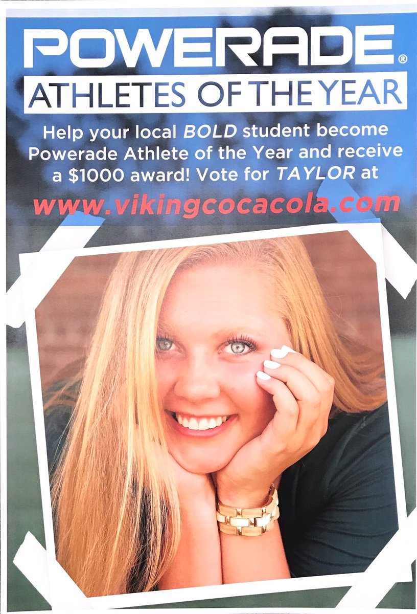 Vote for BOLD students Jack Peppel and Taylor Sagedahl for the Powerade Athlete of the Year Scholarship.  Winners get $1,000 scholarship.  Vote once per day at vikingcocacola.com, starting today and ending May 6!