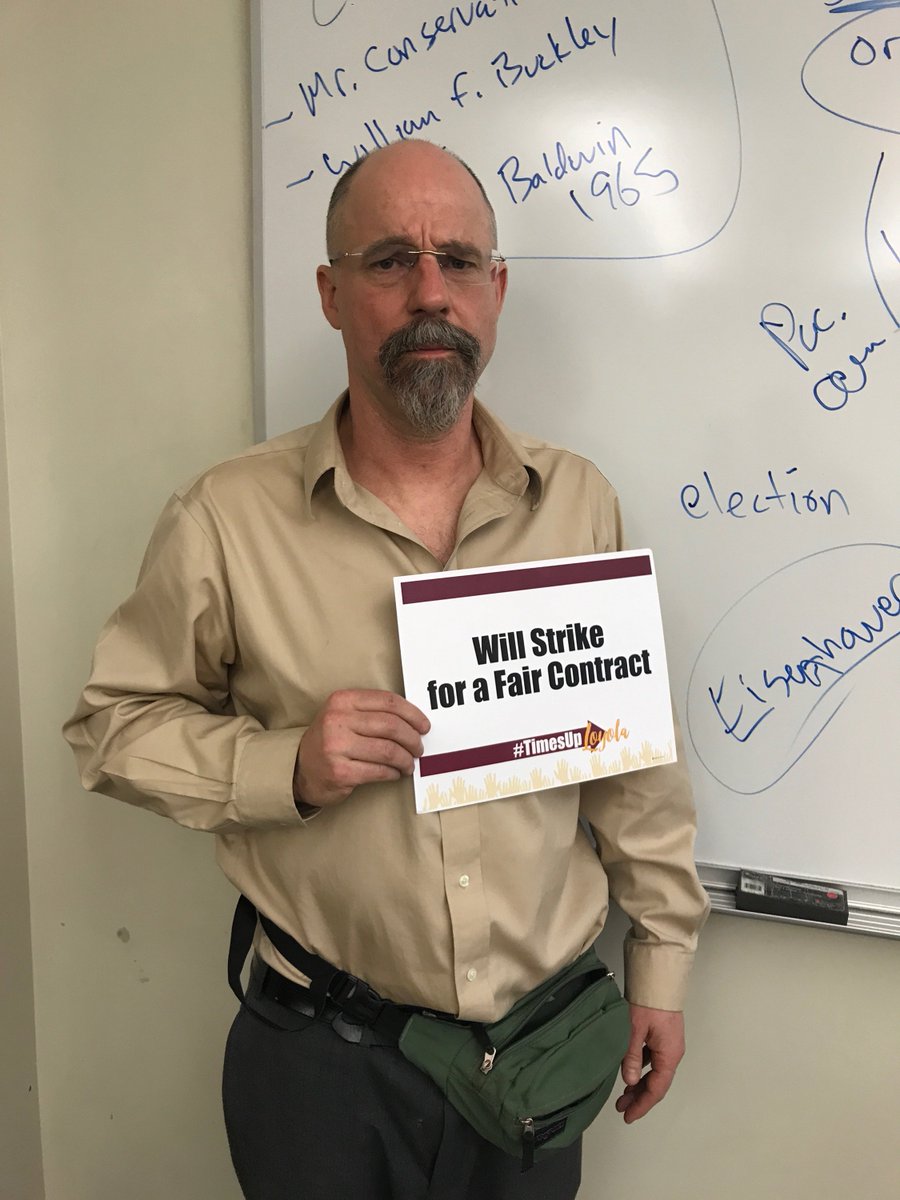 Joseph in History feels like negotiations with <a href="/LoyolaChicago/">Loyola University Chicago</a> have been going on long enough that he could include it in his lesson plans and that's why he's saying #timesuployola <a href="/loyolaforus/">LUC Worker Coalition</a> @SEIU73 <a href="/FacultyForward/">SEIU Faculty Forward</a> #loyolaforus