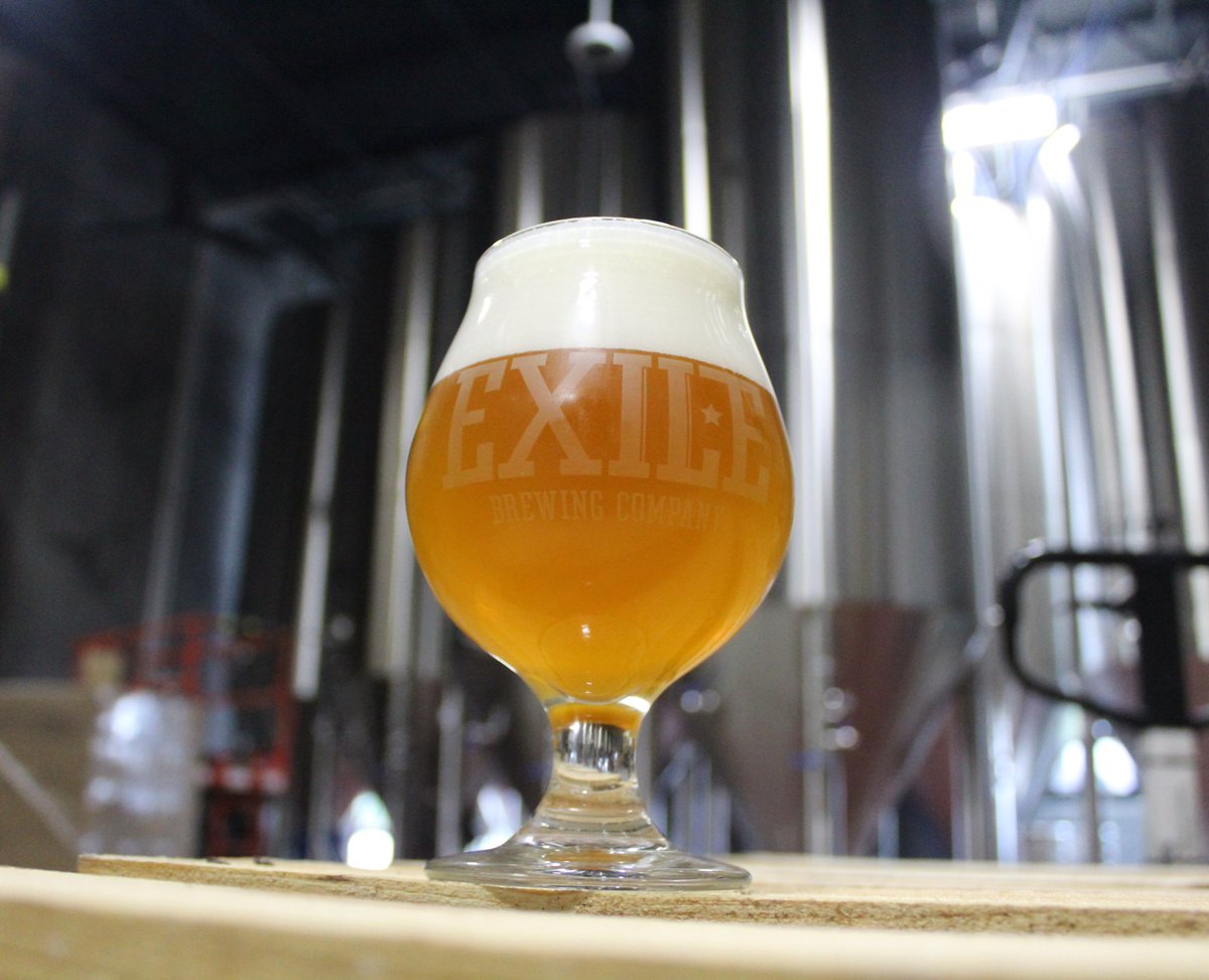 ExileBrewingCo's tweet photo. This Double IPA will have you feeling a little hazy. Chill Hop is part of our One & Done series and will be available this Friday, 4/20 🍻💚 #enjoyyourexile #headdy #one&done https://t.co/XFc3YhgZ8n