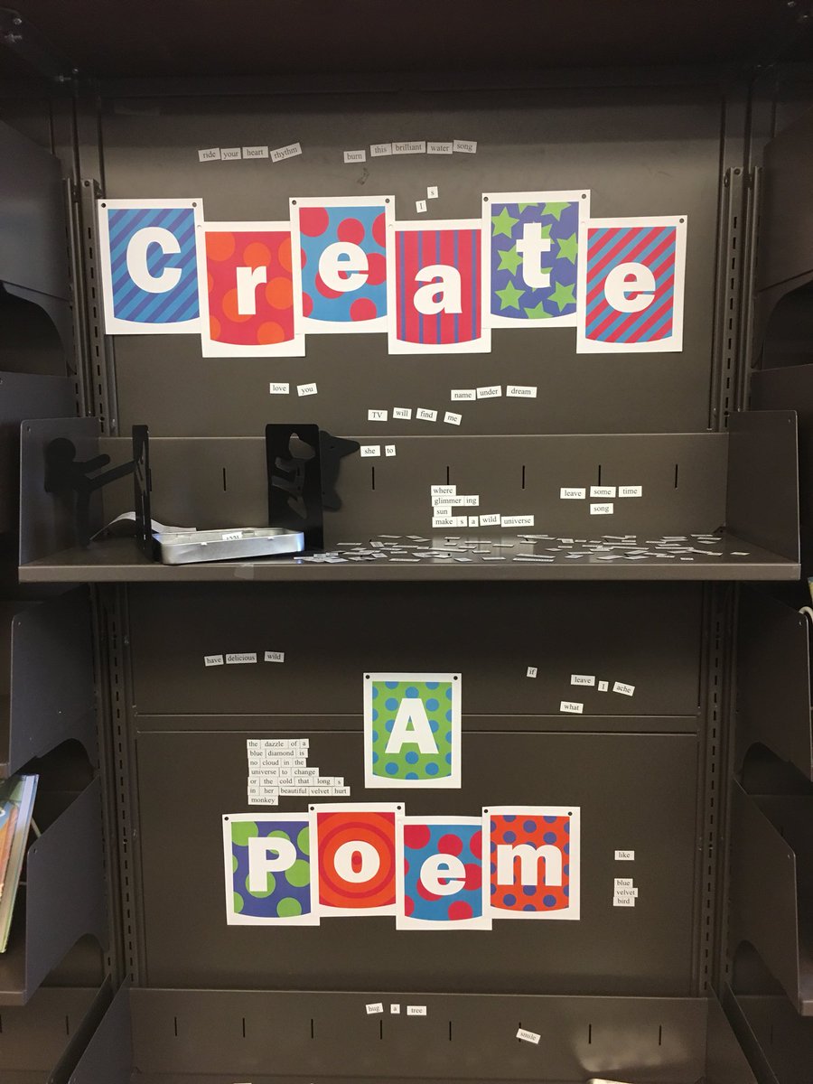 NCLibraryBuzz's tweet image. #PoetryMonth Come create a magnetic poem!