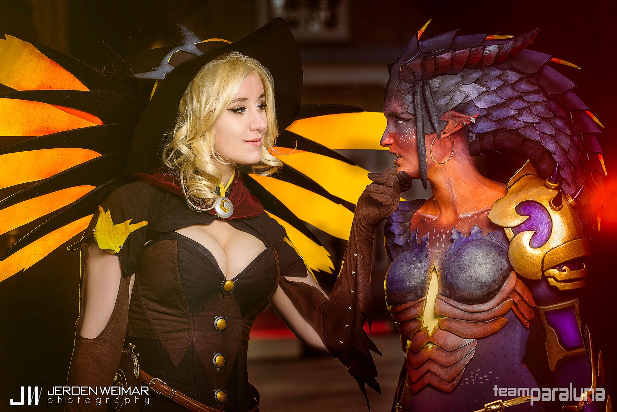 Incredible Dragon Symmetra And Witch Mercy Cosplay Duo General