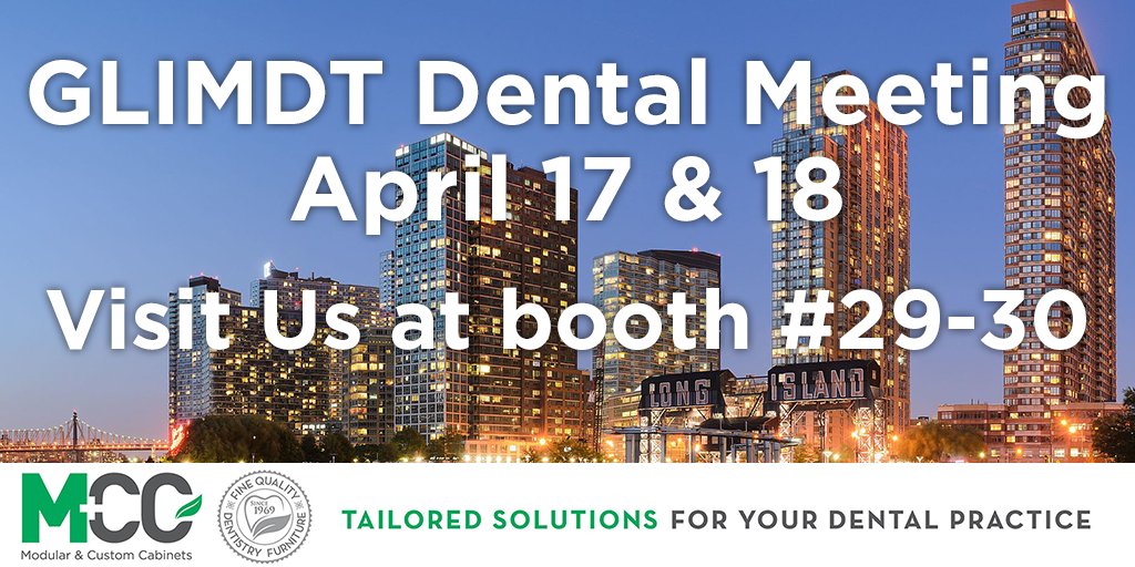 MCCdental's tweet photo. Looking forward to seeing our friends and colleagues this week at the upcoming Greater Long Island Dental Meeting - April 17-18. Stop by the PSA Booth #29 &amp; 30 to check out our dental furniture. We hope to see you there! @glidm2018  #MCCDENTAL #MCCDENTALCABINETS https://t.co/pgkRqeN2NJ