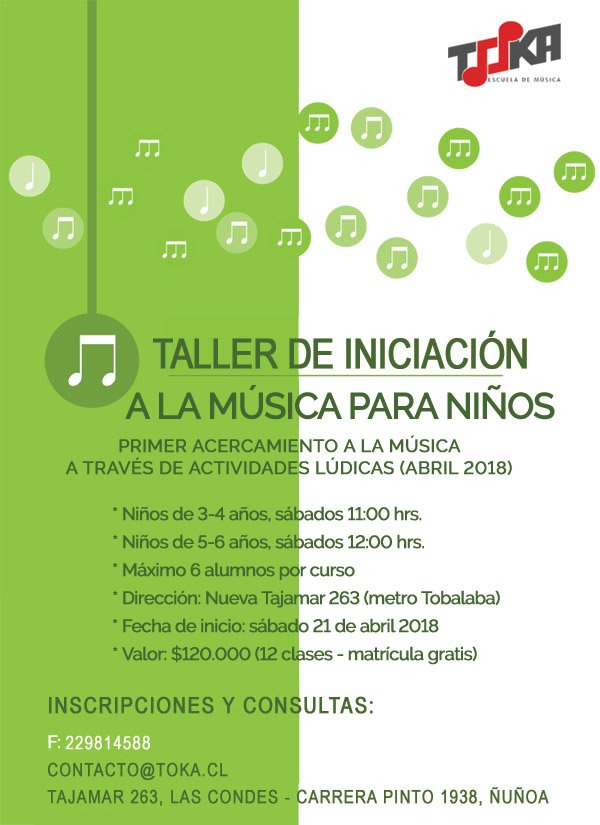 EscuelaToka's tweet photo. nuevo taller de inciación a la música para niños! https://t.co/YPdkkxe6EG