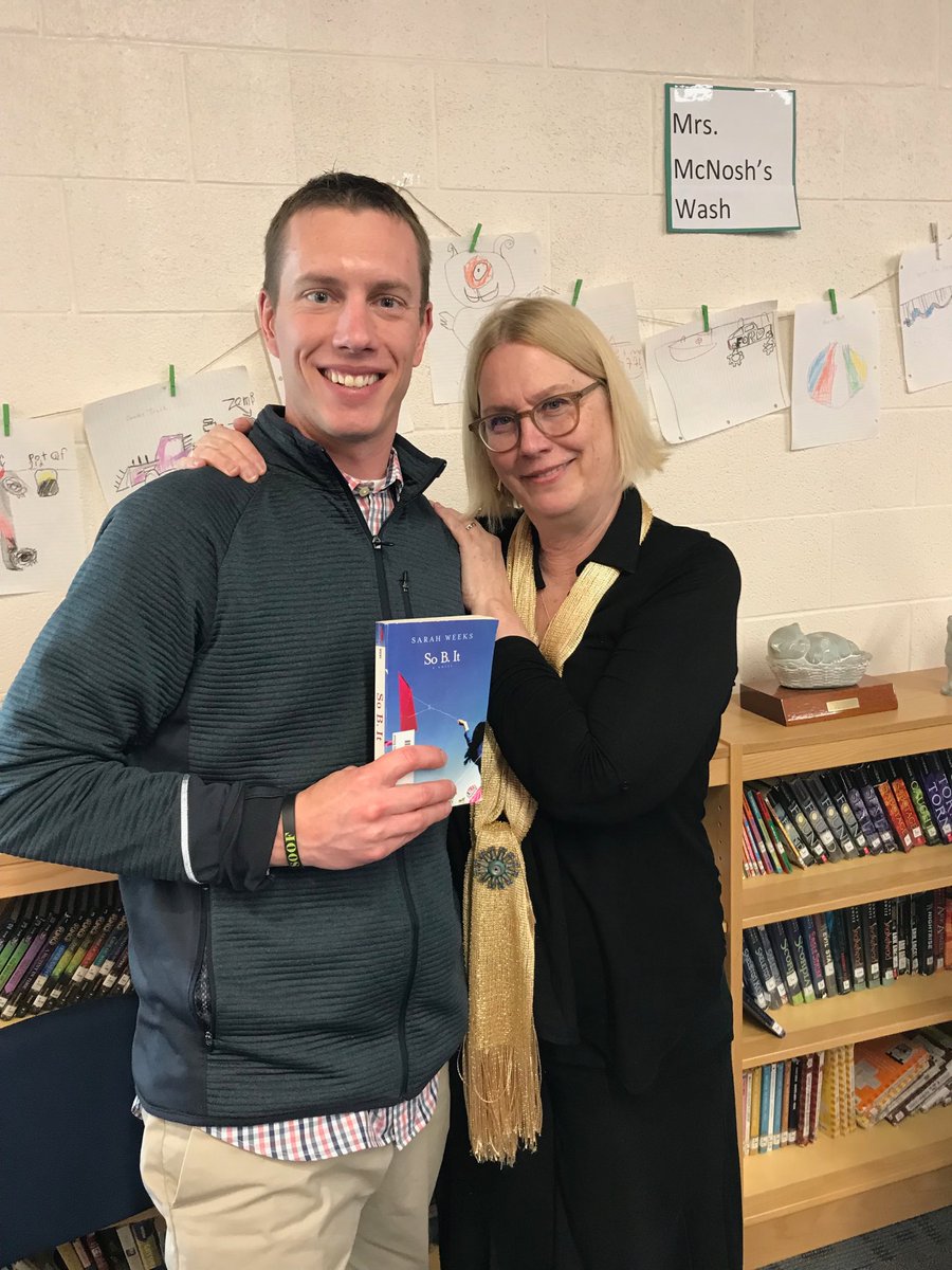 AuthorWeeks's tweet photo. This 6th grade teacher cried today as he finished reading So B It to his class. They are first in line to borrow the movie from the library. I love my life! #grateful author https://t.co/VlSZzC7orv
