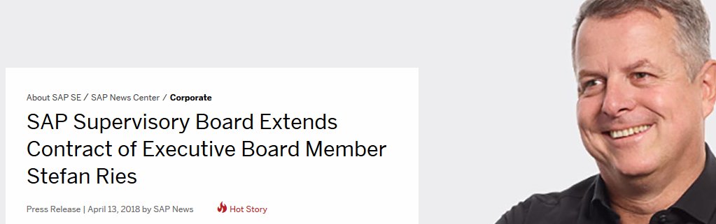 Schmeichel_C's tweet photo. Excellent News: SAP Supervisory Board extends @StefanRies66 contract further strengthening @SAP’s brand as best employer to attract, develop + retain best #talent https://t.co/YKL6Ga1lkq @LifeatSAP @sapnews #HRpunks #HRexperiences https://t.co/VH3GT596A8