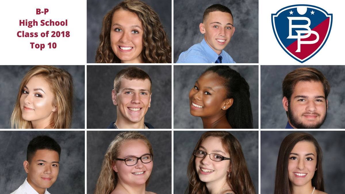 BPpatriots's tweet photo. BPHS announces its top 10 students in the Class of 2018. 
🎓🎉👨‍🎓👩‍🎓 Congratulations! 
Get ready to be impressed. Check out the full list on our website: https://t.co/jK3nUx0J49 https://t.co/QbqqRr3aiQ