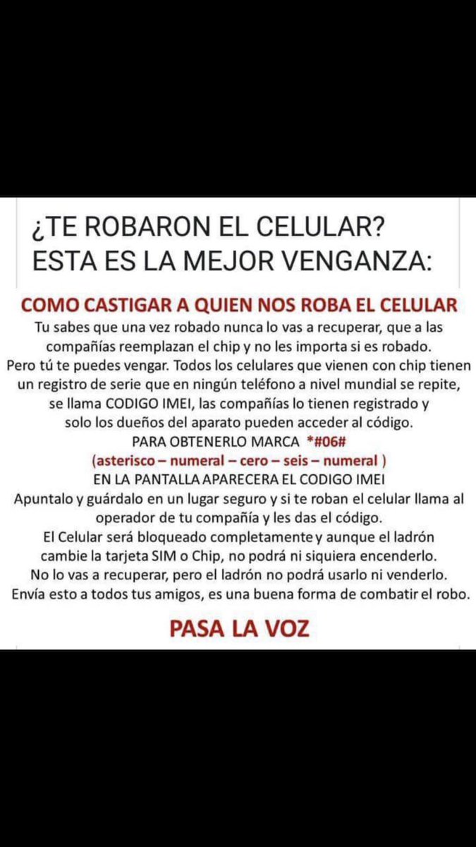 MicaSuarez12's tweet photo. Esto es real, el código IMEI existe gente, háganlo 🙌🏻 https://t.co/EkAak2IEy8