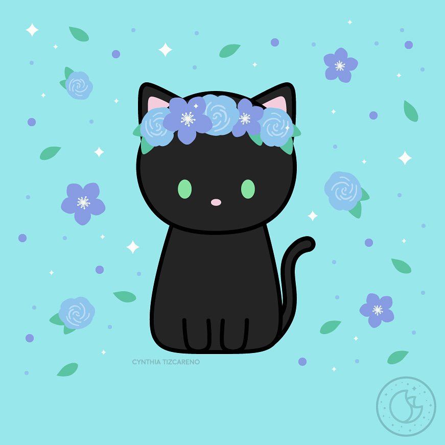 Meow 🐱🌹

#dribbble #illustration #cutevector #adobeillustrator #blackcat #cat #kawaii #floral #digitalart