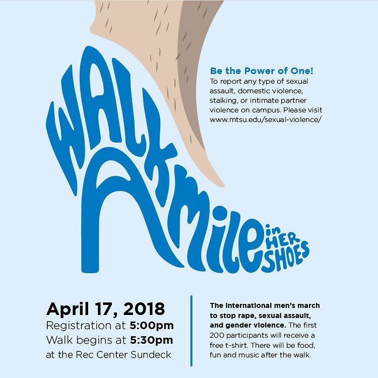 Walk A Mile in Her Shoes is tomorrow! Registration at 5:00 at the Rec, walk starts at 5:30. Be there to show your support!