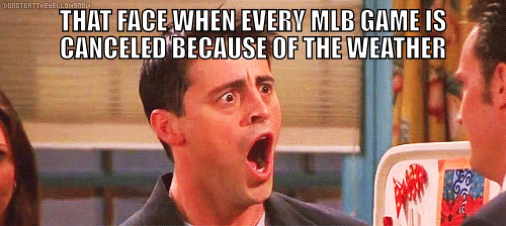 USA_Prime_GA's tweet photo. What is going on with this weather?! Like if your tired of the bad weather canceling MLB games #foundationnation #foundationsports #fsptc https://t.co/rhx1bOpUBE