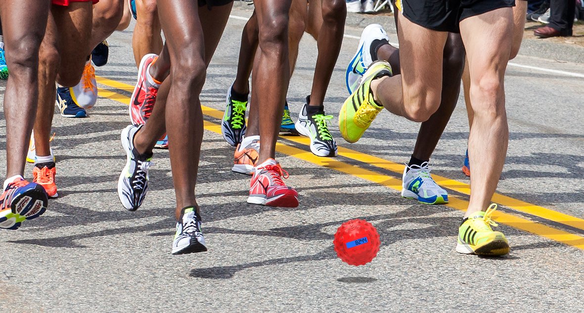 masteramillion's tweet photo. If you bounced your Master A Million Ball while running the Boston Marathon you would cross the finish line with around 22,000 bounces #masteramillion #bostonmararthon https://t.co/69UTWsHcbn