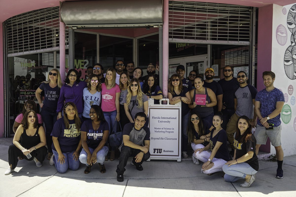 FIUBizNews's tweet photo. @FIUBusiness Master of Science in Marketing students are making a difference for @LotusHouse1 helping homeless women &amp; kids in Miami. And shopping at @LotusHouseChic. @FIUMSM Students have  obtained $40K in donations/sponsorships #socialmangos #cohort5forever #buzzatbrickell https://t.co/Fwg7gbrJlF