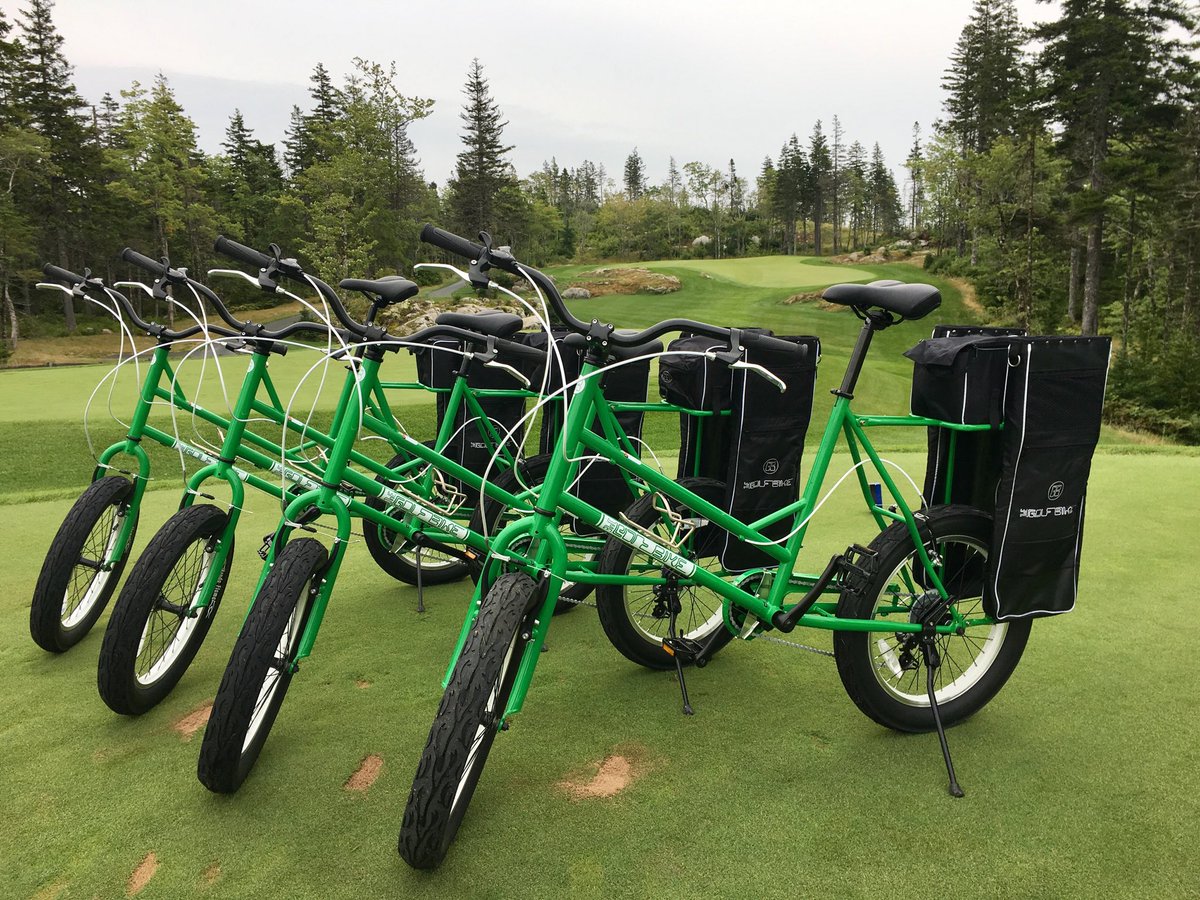 linksatbrunello's tweet photo. The Golf Bikes are ready to go for the season. New additions to the fleet include a clip on speaker and gps offering the same luxury as the cart. The real benefit is this gives you a nice workout while playing. #playhealthiergolf #livebrunello https://t.co/TGPTVIrwpC