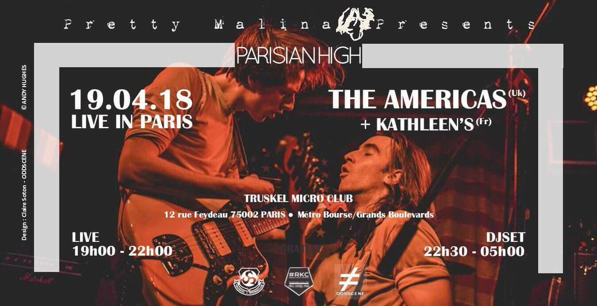 KathleensBand's tweet photo. We’ll be playing @truskelclub on the april 19th with @TheAmericasYeah from UK for a #parisianhigh night ! 

Be there ⚡️

@iamprettymalina #paris #parisiannight #live #concert #indie #pop #rock #kathleens #theamericas #xplosive #night #music https://t.co/LAQ4wQ54rm