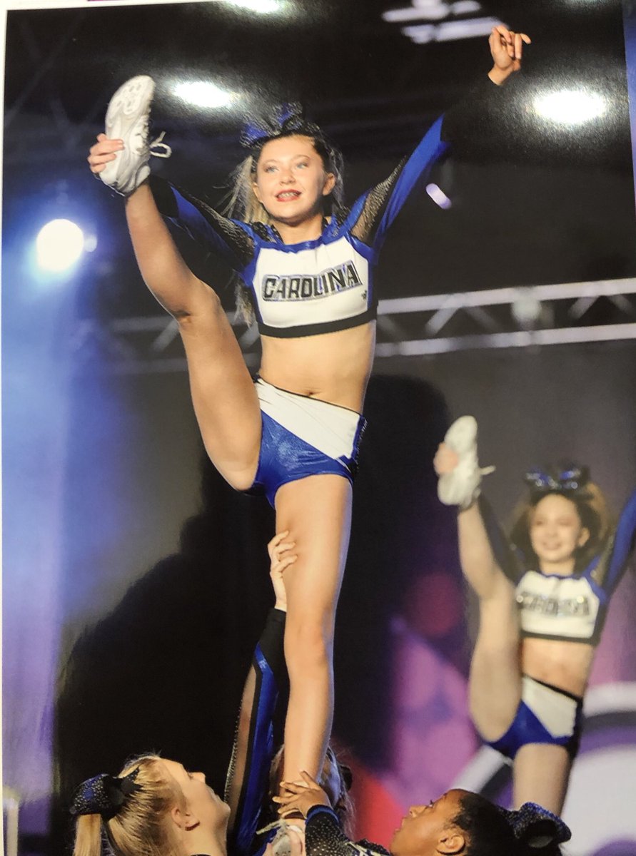 alwaysaware72's tweet photo. This girl blew me away this season with how much she has improved in her stunting skills! She has gained so much confidence and you could see it when she was in the air! Thank you to her coaches for believing in her! #cheerlife #hardworkpaysoff #earnednotgiven #OneUpATL https://t.co/kXgdQug8Wz