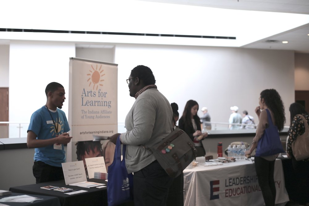 TFAIndy's tweet photo. Always a treat to host our community partners! Thanks for coming out to #Indy10AS to engage with our corps members and alumni. @ThrivalAcademy @InstructUP  @DemocracyPrep @Arts4LearningIN https://t.co/EB2vVsmQSL