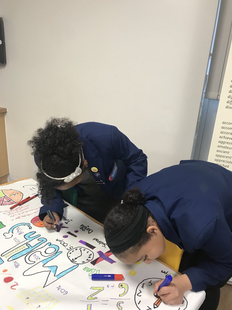 MrBoothY6's tweet photo. We are having a maths day tomorrow, including every child in school making their own maths graffiti shirt in the style of these, that Year 6 did earlier in the year, and then wearing them all day. Can't wait to see what they come up with! https://t.co/E9HlxF8mRK