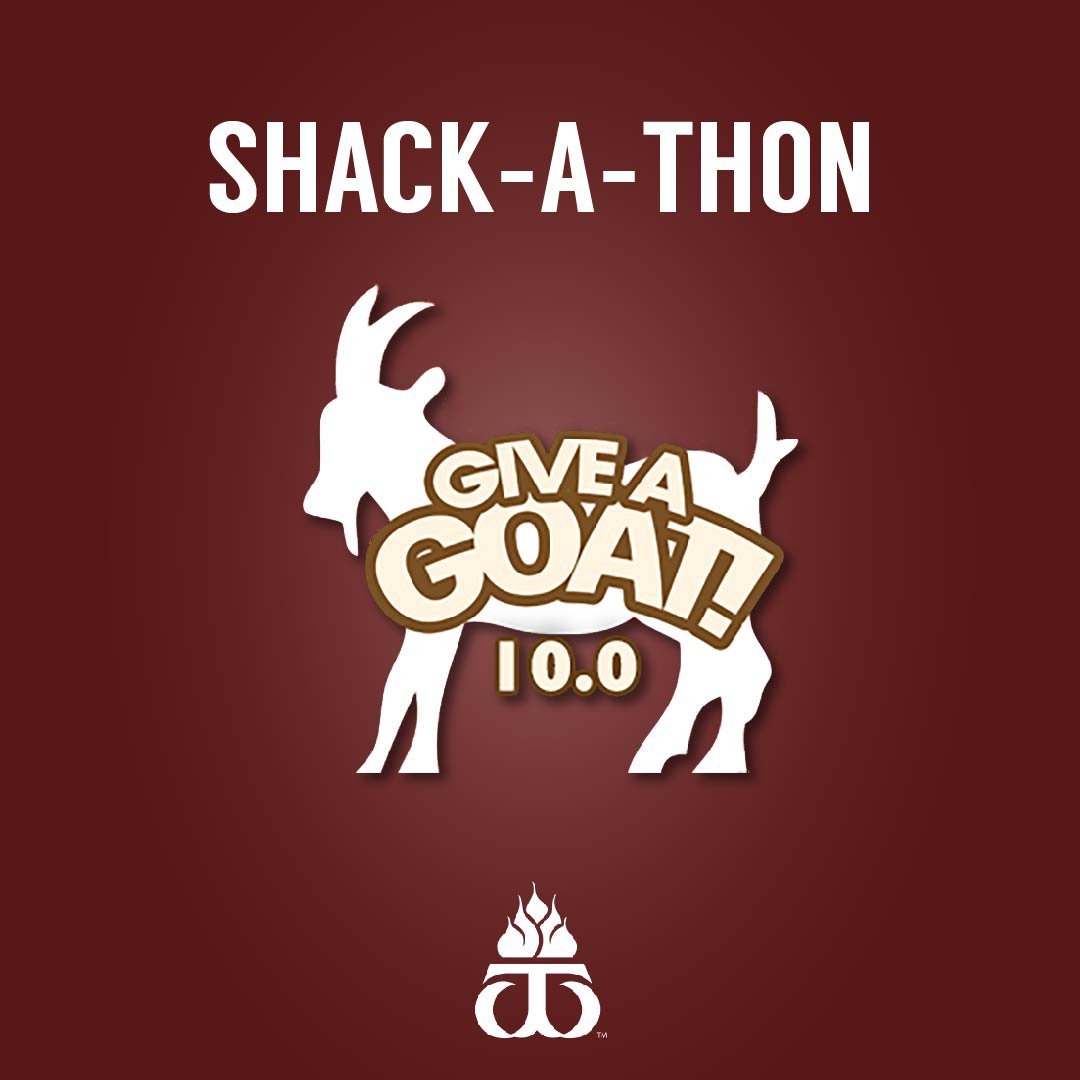 WTStudentHealth's tweet image. Did you know goat milk is full of protein and vitamins that provide nutrition and prevent disease? You can help provide goats to families in need by donating or signing up for #Shack-A-Thon TODAY and tomorrow on the East Lawn of Old Main.