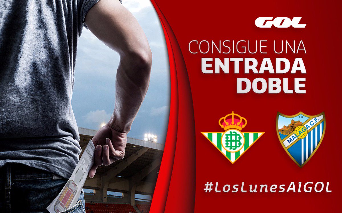 bar_tv's tweet image. REGALO | ¿Quieres una entrada doble para el @RealBetis - @MalagaCF? 

📍 Haz RT
📍 Sigue a @Gol 
📍 Etiqueta a tu acompañante junto a #LosLunesAlGOL