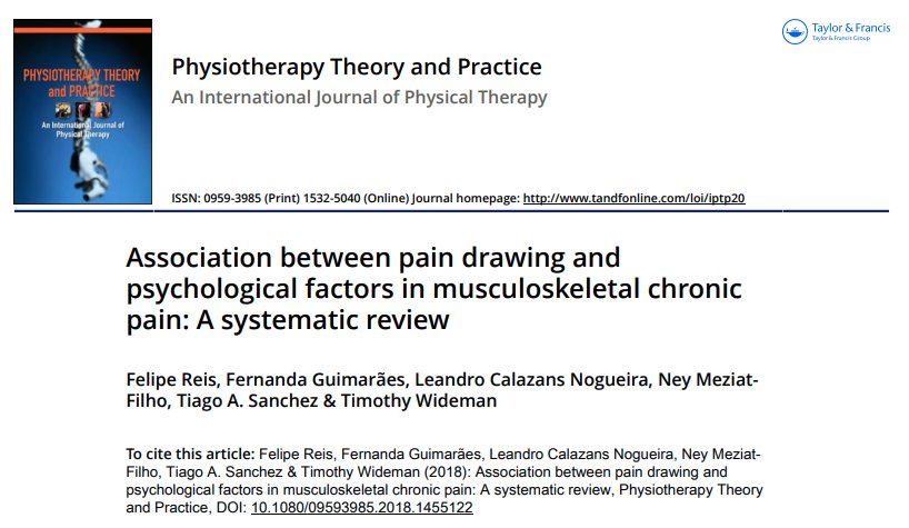 felipereisifrj's tweet photo. Studies are not conclusive about the association btw psychological factors and pain area. Our SR is now online and shows that only depression presented a weak association in msk conditions. https://t.co/ZSOo6WhH9x @neymeziat @PaininMotion @PhysioMeScience https://t.co/AqUHy3aLD7