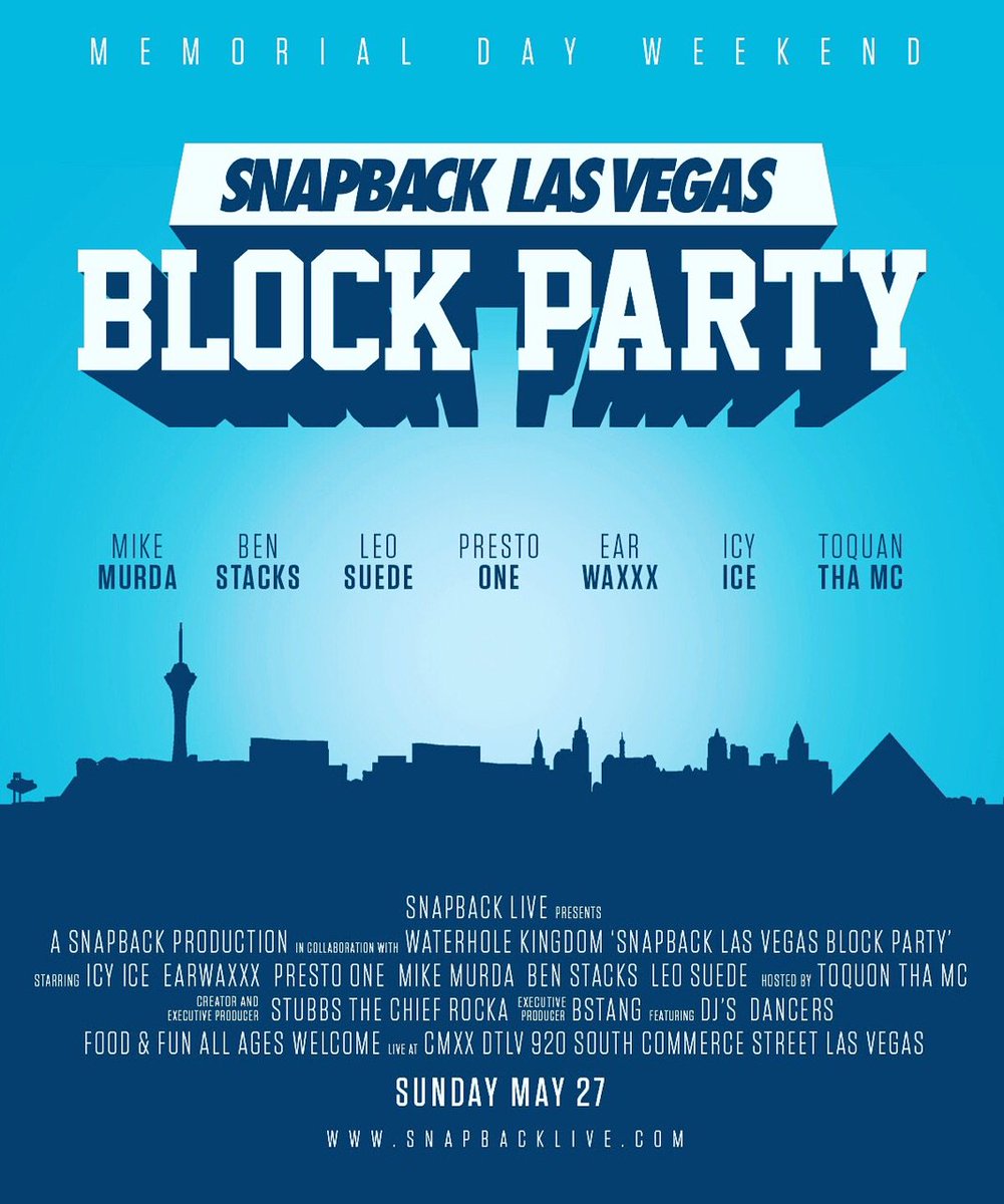 toquon's tweet image. WHO'S GOING TO LV WITH US?  
SAVE THE DATE!
@SNAPBACK_LIVE 
💿☛DAY PARTY☚💿 
#SnapBackLive 
#MemorialDayWeekend
#LasVegas 🎢🗽🗼🏣🏤🏢🎭🎰🎡