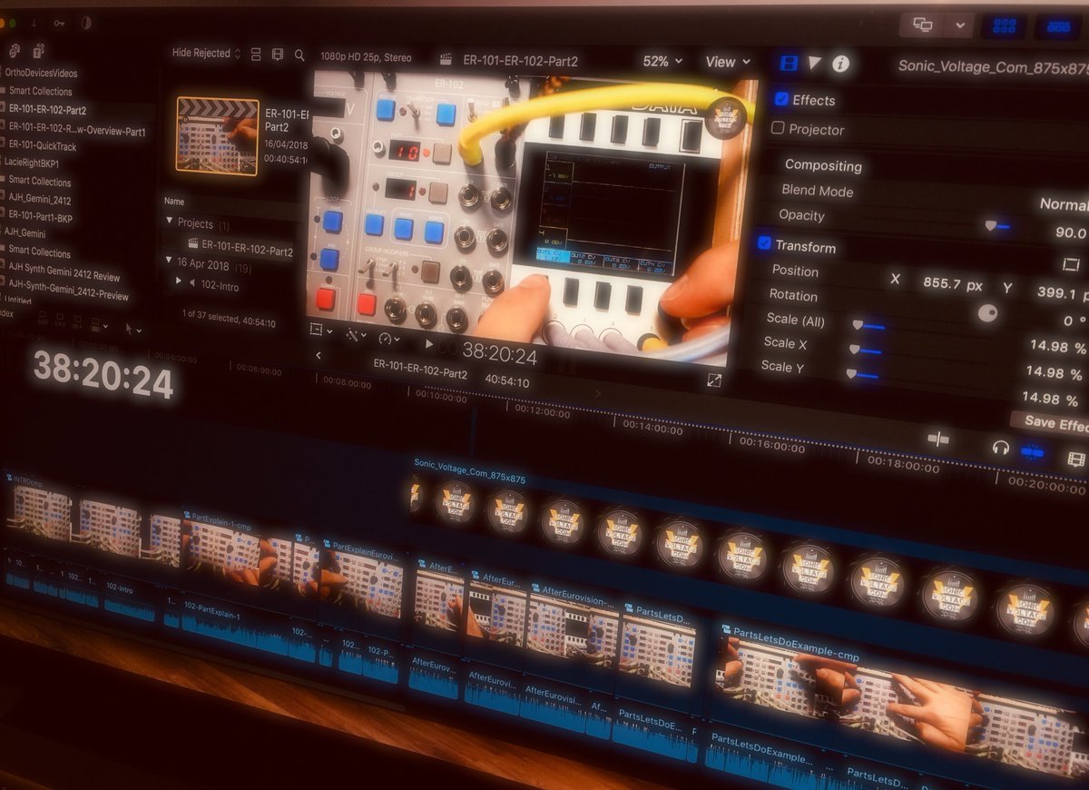 SonicVoltageCom's tweet photo. #orthogonaldevices #er101 & #er102 video review Part 2 is Rendering. Will be up later tonight. #eurorack #eurorackmodular #modularsynth https://t.co/Lp1Mke4Azq