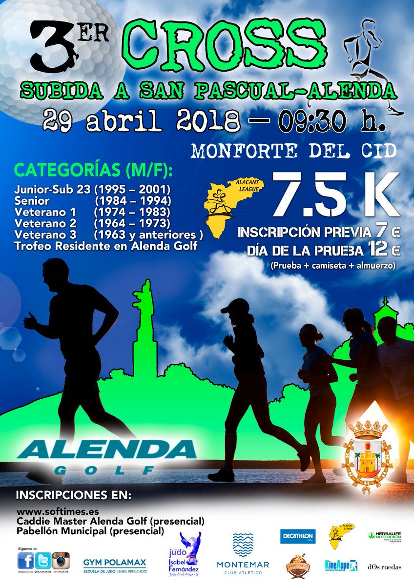 Próxima cita en Alacant League.
Una prueba que te sorprenderá.
#AlcantLeague
#correresvida
#Atraviesaelmuro