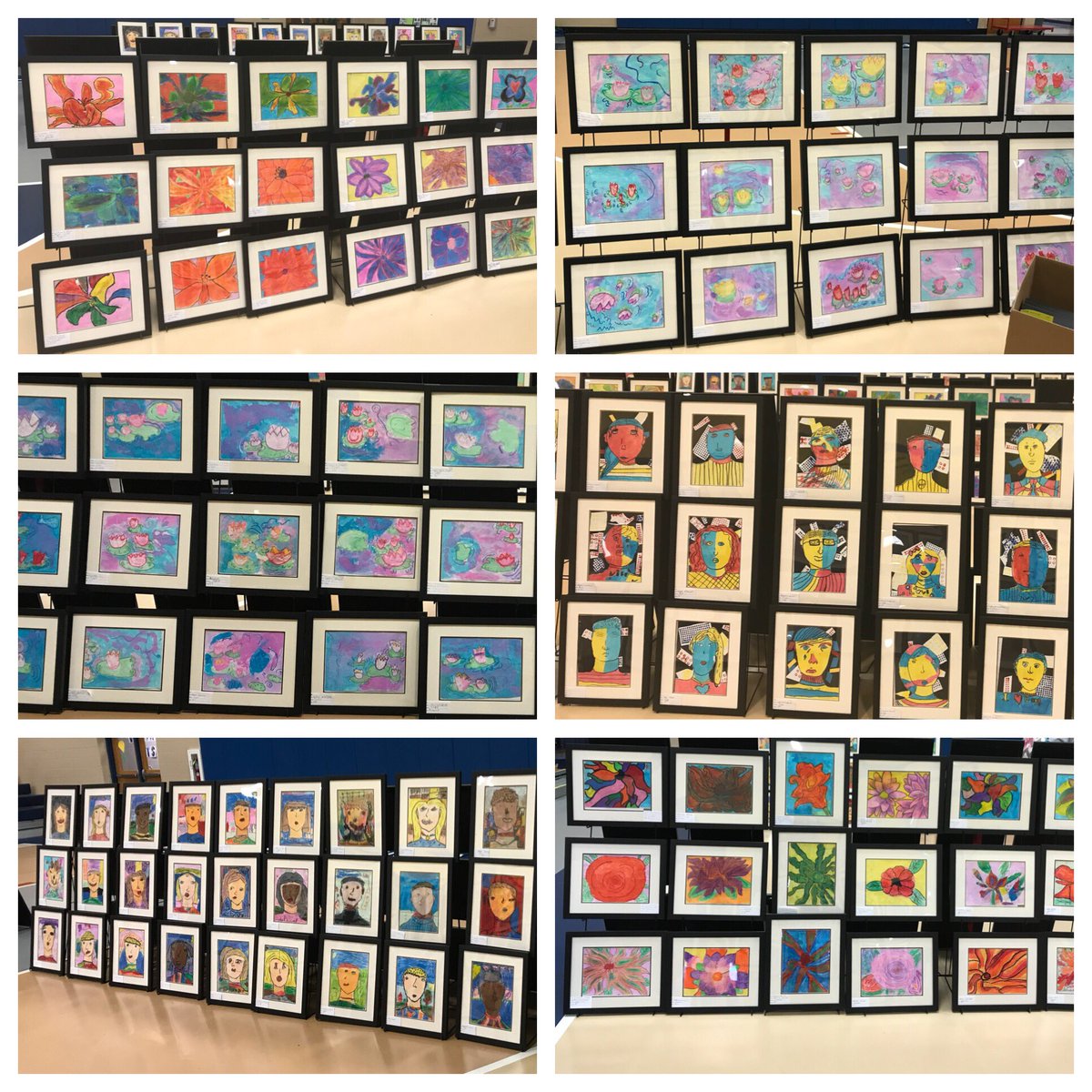 Showcasing our student’s amazing art work! Impressive, Ms. Parritt! ArtShow #Talented #OneTeamFCS