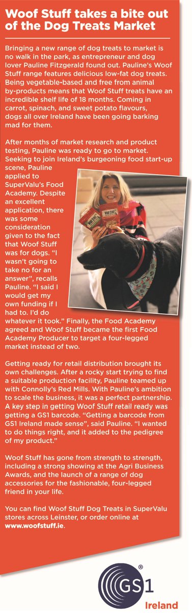 Thank you <a href="/ShelfLifedotie/">ShelfLife.ie</a>  for the lovely article on our <a href="/woofstufftreats/">Woof Stuff</a>  low fat dog treats, made in Ireland.
