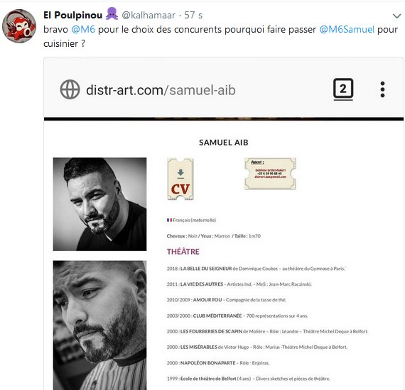 M6Samuel's tweet photo. "Ciel ! Il ose mener deux carrières de front. Les choix de vie de cet homme vont vous faire halluciner. Quel toupet !"

  #Wild https://t.co/lvAbHmtSUH