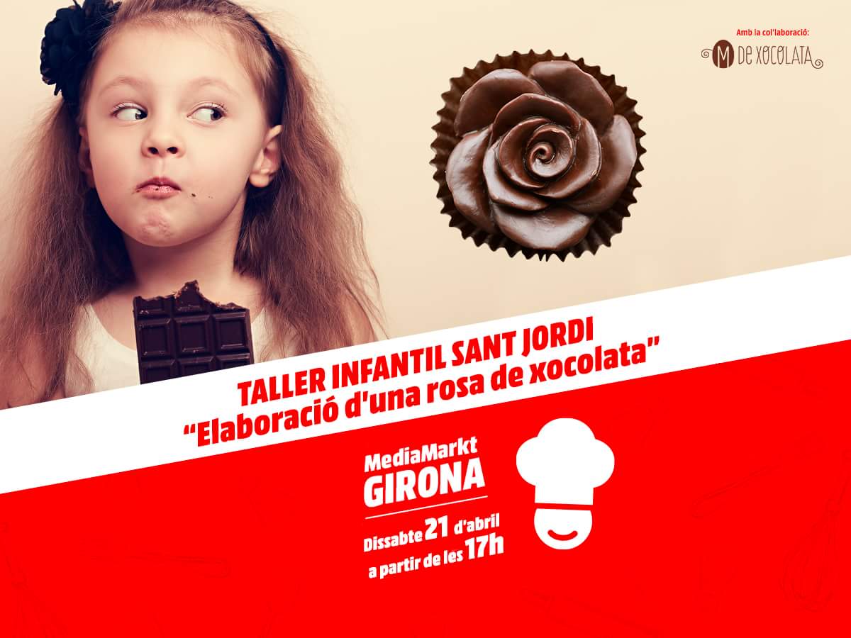 mdexocolata's tweet photo. Vina al @mediamarkt_es Girona amb els més petits de la casa, aquest dissabte 21. Farem una rosa de xocolata per Sant Jordi. 🌹🍫🐲
.
Inscripcions 👉 mm.girona.eventos@mediamarkt.es
.
.
.
#tallerspernens #tallerpernens #tallersperfamilies #tallersinfantils #MediaMarkt #santjordi https://t.co/4YvItYPiY5