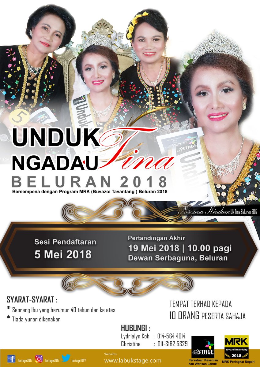 LaStage2017's tweet photo. Khas kepada Ibu-Ibu yang berumur 40 tahun dan ke atas... https://t.co/i86t10EVlT