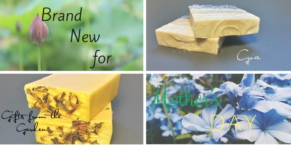 wanderin_soap's tweet photo. Just in time for #mothersday! Brand new &amp; reformulated Goa and Gifts from the Garden, these #soaps are made with #seasalt #neemoil #turmeric #charcoal #carrots #coffee #chamomile #calendula. Great #giftideas #forher on #mothersday2018
 https://t.co/t6nnz1o2aw https://t.co/T8OFwVeIkf