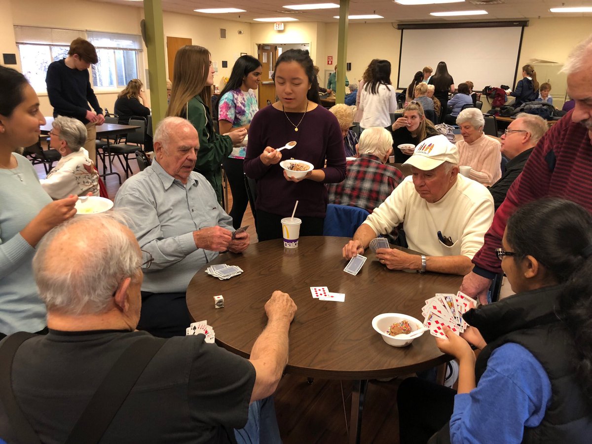 BillittierCW's tweet photo. A wonderful kickoff to @FremdVikings Week of Service with @FremdService! Our hands might be cold but our hearts are warm after an afternoon of ice cream and games with the Palatine Township Senior Center. https://t.co/Pg9bOZE5we