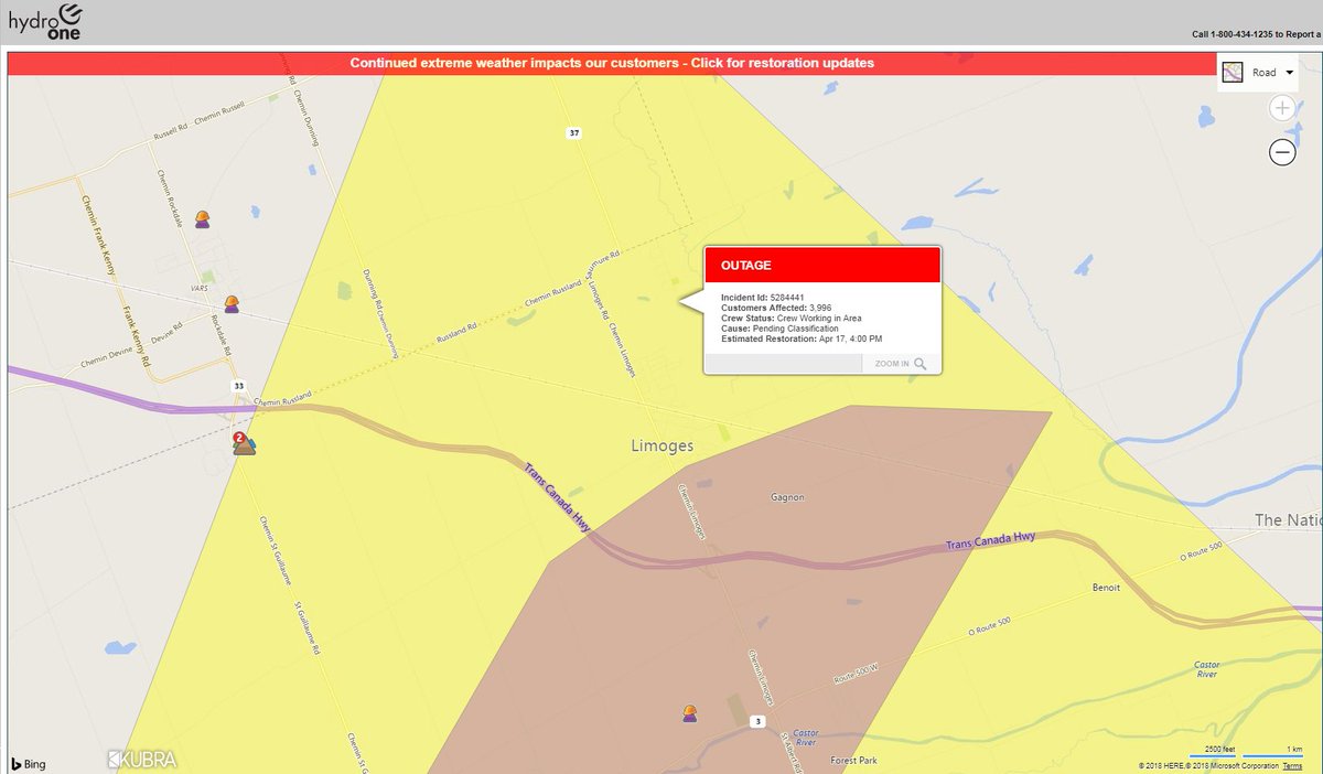 Hydro One On Twitter Hi Steven The Current Etr Is April 17 4 00 Pm Crews Are Doing Their Best To Restore Power As Quickly And Safely As Possible We Sincerely Apologize And