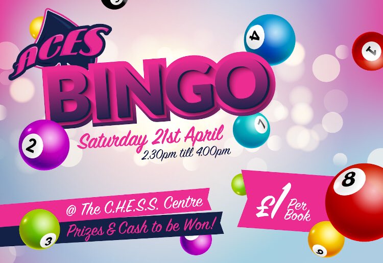 AcesCheer's tweet photo. Come Join Us for Bingo - Fundraising Event
Saturday 21st April
2.30-400
@ The Chess Centre,  Camp Hill, Nuneaton.                           Adult &amp; Children’s Tickets Available https://t.co/IzbO8Ynd8l