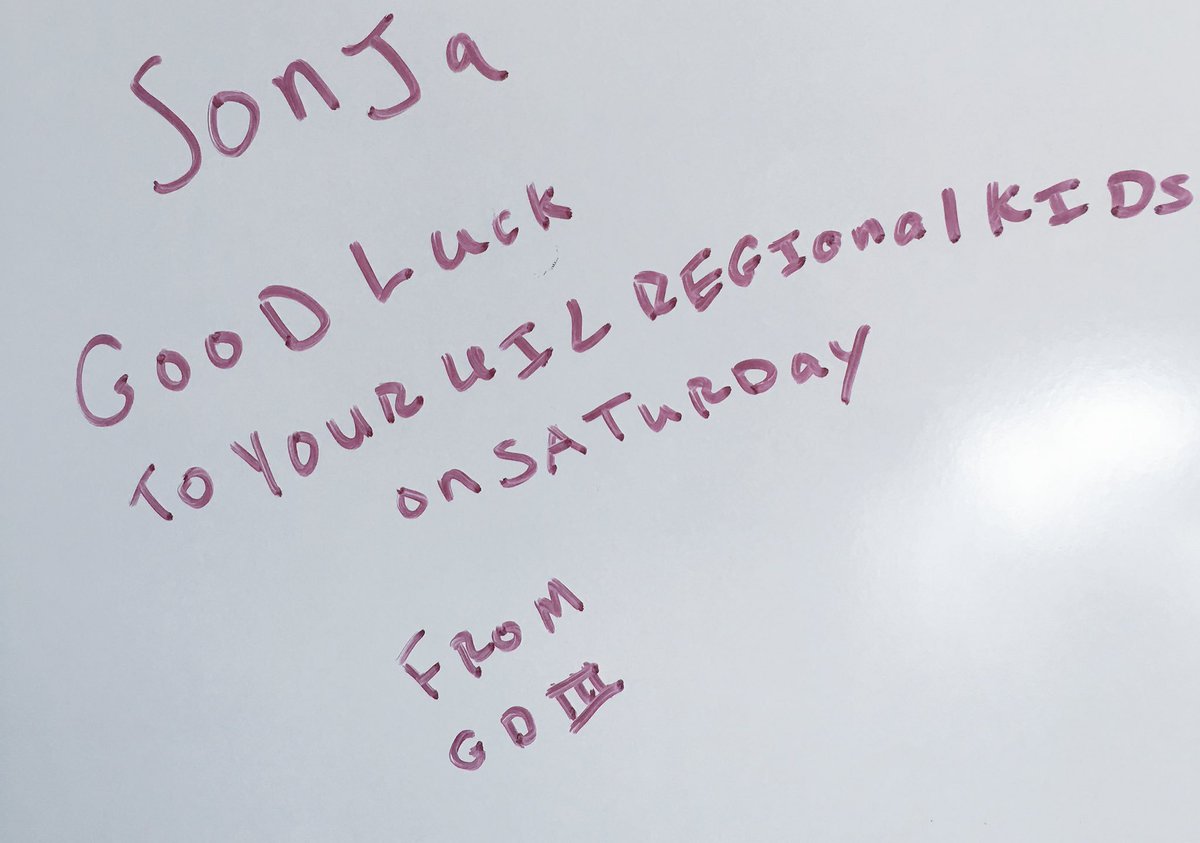 LHS_UILAcademic's tweet photo. You know LHS is a GREAT place to be when your favorite janitor wishes you luck at regionals!  This was left on my board this weekend...  #nowords #belikeGuy https://t.co/9fYOwIE0RI