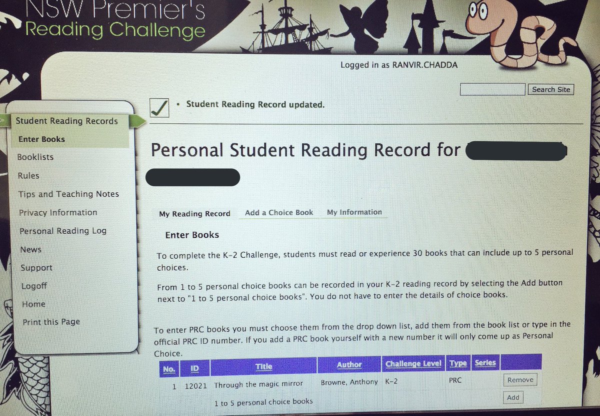 Started off the school holidays with Premier’s Reading Challenge for my students. One down many more to go! #ACUedu_p