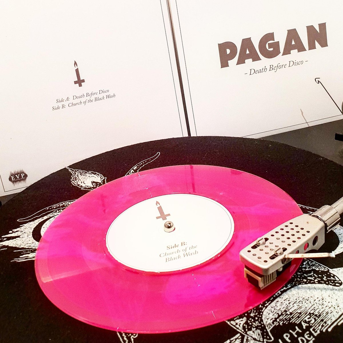 evp_recordings's tweet photo. Surprise! @pagancult666 will launch their debut 7" 'Death Before Disco' this Friday at THE HOLY COMMUNION at Northcote Social Club. You can stream the exclusive b-side, read an interview with vocalist Nikki, &amp; find out more thanks to @ManiacsAUS here - https://t.co/FaO7q9FL9N https://t.co/1ZyVRKBNUj