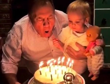 Bill Belichick looked very happy at his 65th birthday party
 