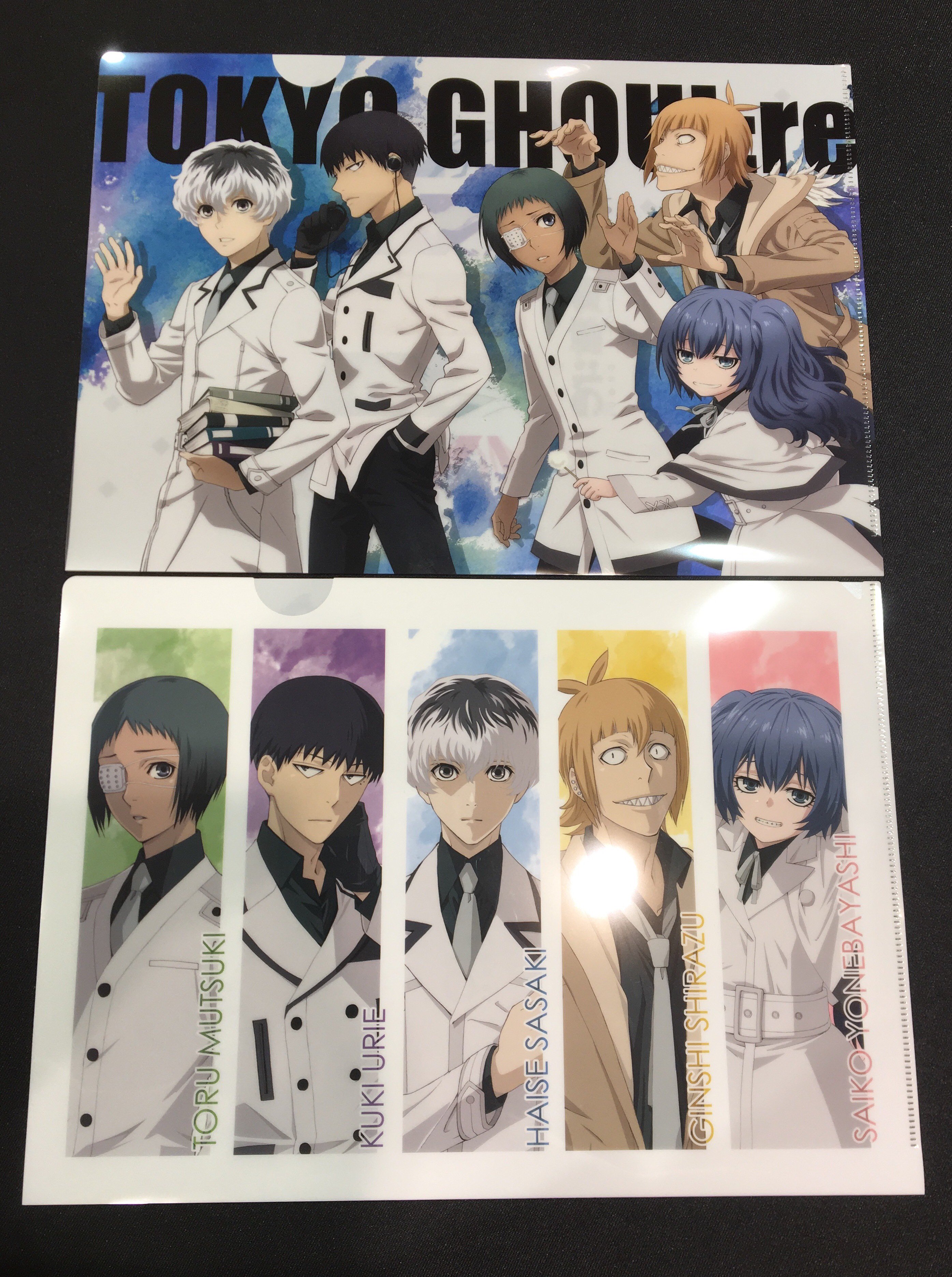 Theキャラ 公式 東京喰種トーキョーグール Re Theキャラshop 本日もオープンしております こちらのクリアファイルセットはクインクス班がプリントされた素敵な絵柄となっております 抽選会も行っておりますので池袋マルイ7f Theキャラshopで皆様の