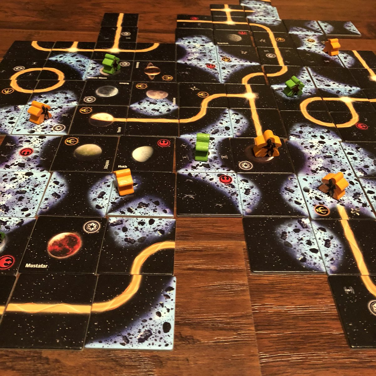 JeremyLudwig's tweet photo. Geeked out with Porter tonight.  Lots of good laughs with my boy. I lost by 3. #starwars #carcassonne #boardgames #itsreallyhardtositonthefloor https://t.co/DGb8kA1Rmq