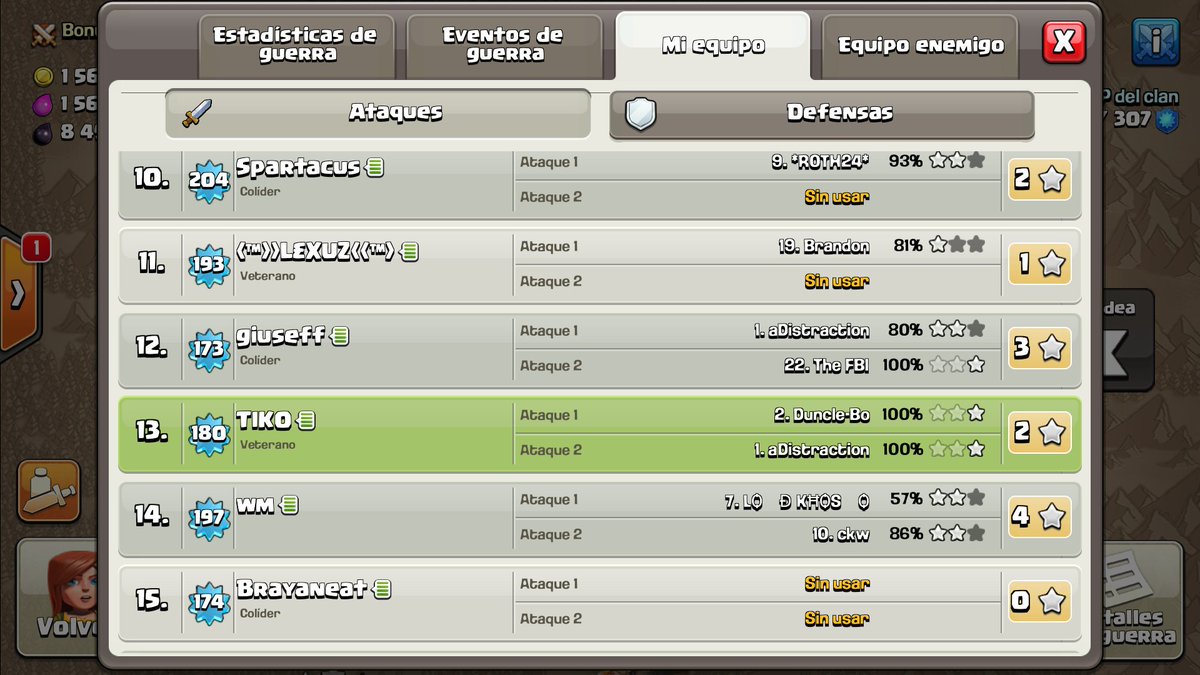 Utilizando mis 4 ataques en war! Me fue bien. Jejeje.